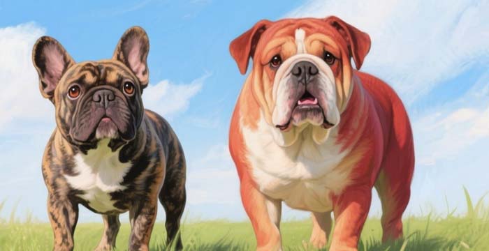 英国法斗和法国法斗犬对比图
